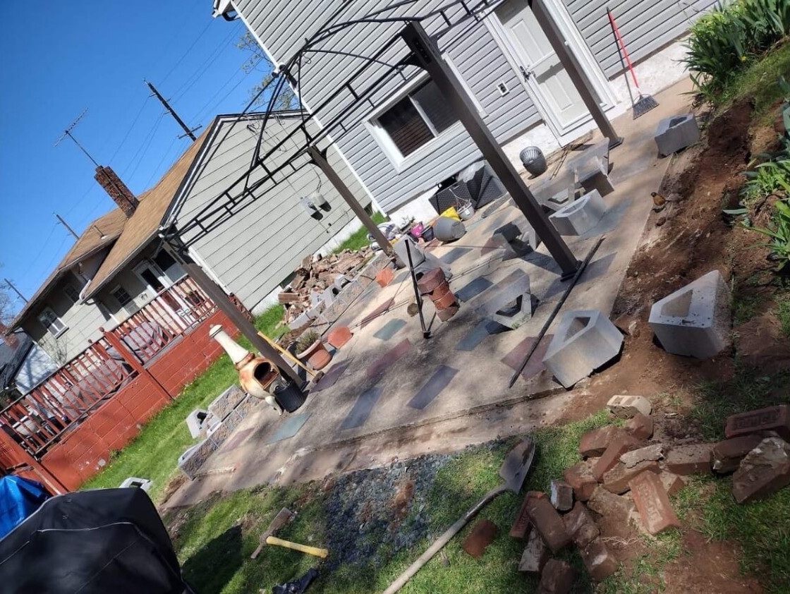 Before Backyard Patio & Gazebo