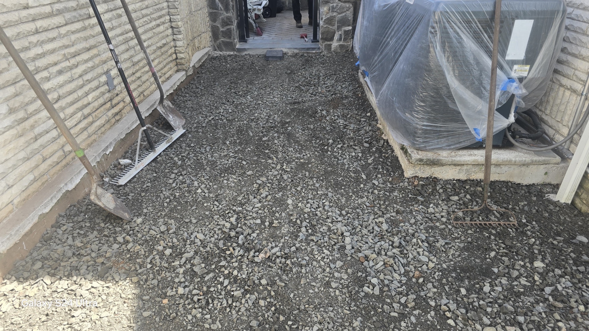 Before Side Walkway Pavers