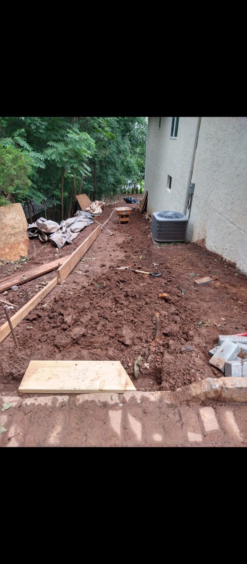 Before Side Walkway & Drainage