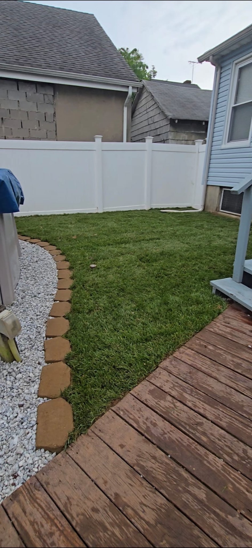 After Sod & Stone Edging