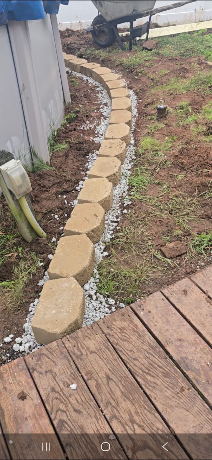 Before Sod & Stone Edging