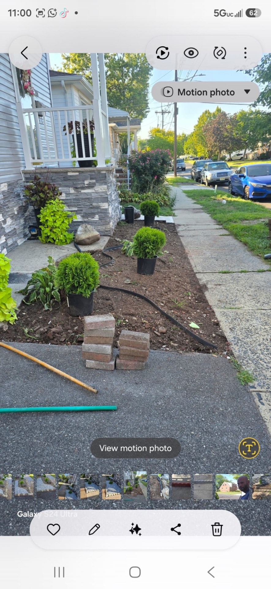 Before River Rock & Stone Bed